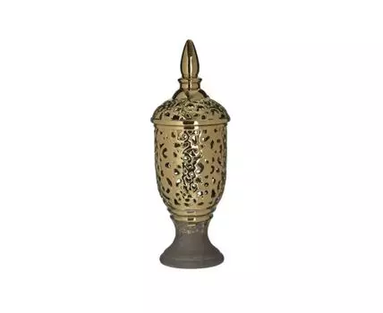 Ваза с крышкой (золотистый)