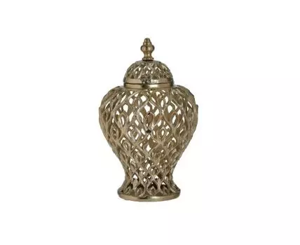 Ваза с крышкой (золотистый)