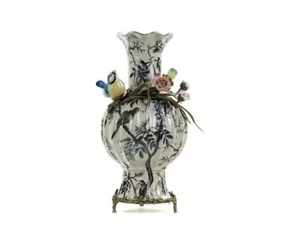 Ваза с птицей