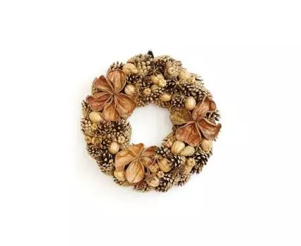 Венок из шишек и лотоса (Бежевый, 37)
