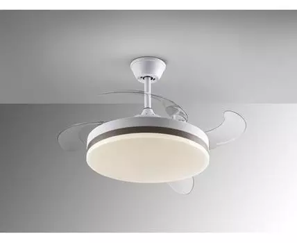 Вентилятр с освещением Vento D50 DIM белый-бронзовый