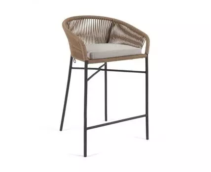 Веревочный барный стул Yanet бежевый 80 см