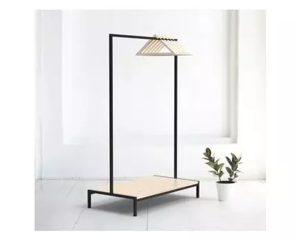 Вешалка напольная Metalframe L-84см в натуральном цвете березы (80)