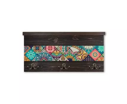 Вешалка с полочкой Арабская плитка 1