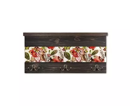 Вешалка с полочкой Цветы Прованс 1