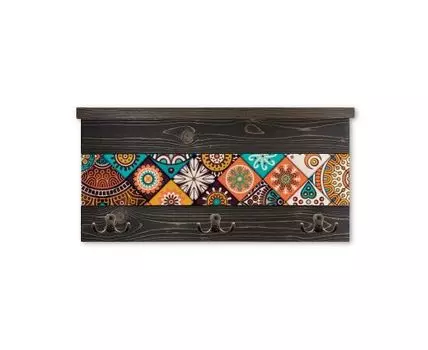 Вешалка с полочкой Индийская плитка 1