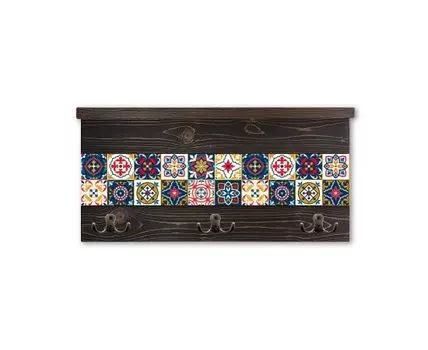 Вешалка с полочкой Марокканская плитка 1