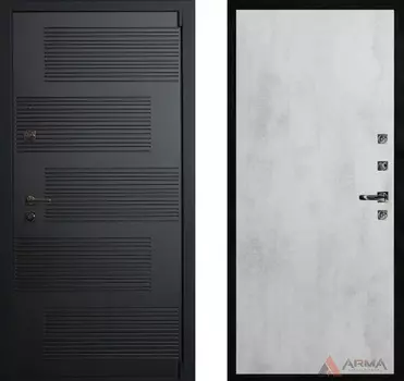 Входная дверь Бастион Блэк 06 Бетон светлый