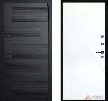 Входная дверь Бастион Блэк 07 Белый матовый