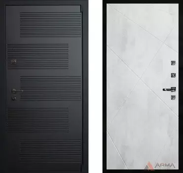 Входная дверь Бастион Блэк 08 Бетон светлый