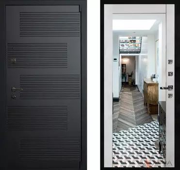 Входная дверь Бастион Блэк 11 Бетон светлый