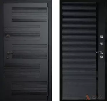 Входная дверь Бастион Блэк 14 Шагрень черная