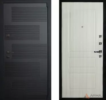 Входная дверь Бастион Блэк 17 Сандал светлый