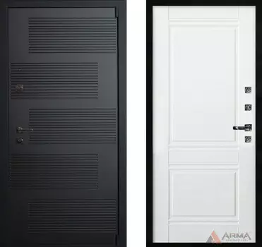 Входная дверь Бастион Блэк 18 Белый матовый