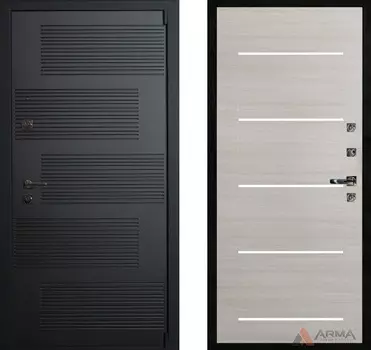 Входная дверь Бастион Блэк 20 Акация поперечная