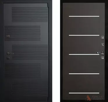 Входная дверь Бастион Блэк 21 Венге поперечный