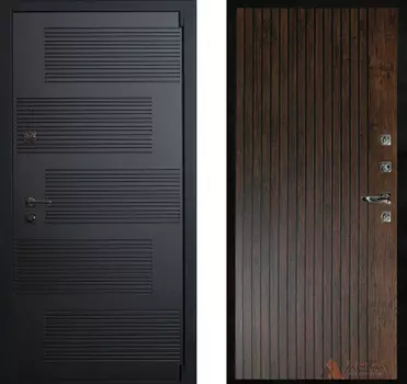 Входная дверь Бастион Блэк 24 Дуб антик + патина черная