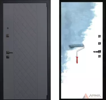 Входная дверь Домино 02 Грунт под покраску