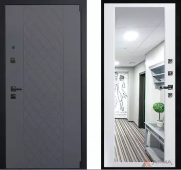 Входная дверь Домино 03 Белый матовый