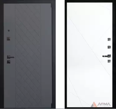 Входная дверь Домино 07 Белый матовый