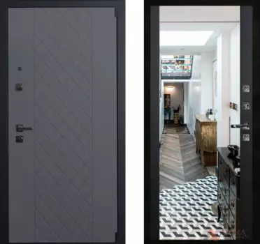 Входная дверь Домино 12 Черный кварц