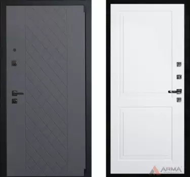 Входная дверь Домино 13 Белый матовый