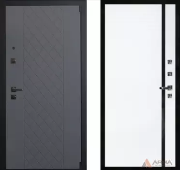 Входная дверь Домино 15 Белый матовый