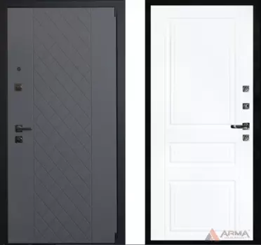 Входная дверь Домино 19 Белый ясень