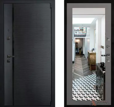 Входная дверь Гранд Блэк 04 Грей абсолют софт