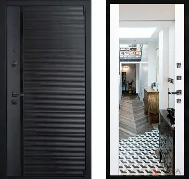 Входная дверь Гранд Блэк 09 Софт белый