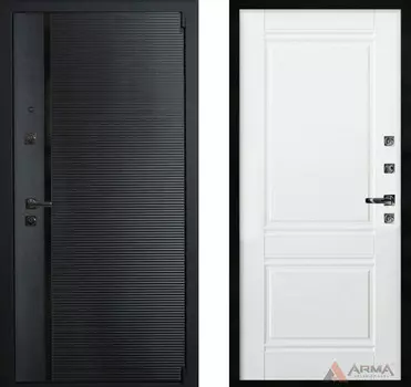 Входная дверь Гранд Блэк 18 Белый матовый