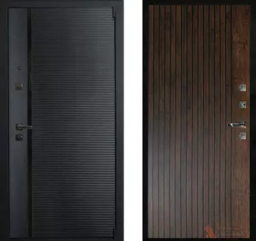 Входная дверь Гранд Блэк 24 Дуб антик + патина черная ред