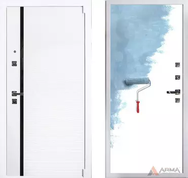 Входная дверь Гранд Вайт 02 Грунт под покраску