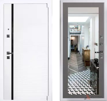 Входная дверь Гранд Вайт 04 Грей абсолют софт