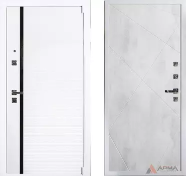 Входная дверь Гранд Вайт 08 Бетон светлый