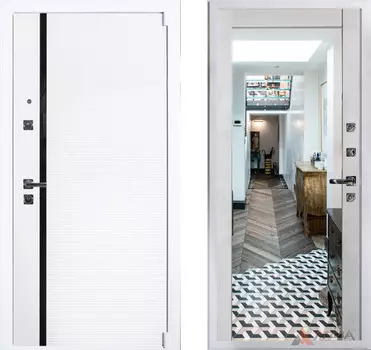 Входная дверь Гранд Вайт 11 Бетон светлый