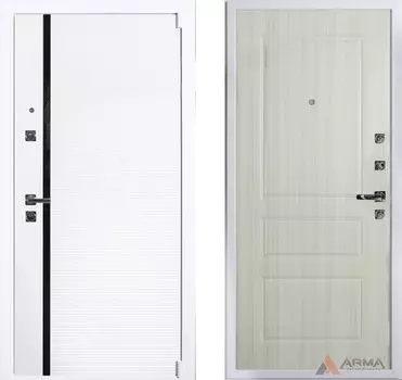 Входная дверь Гранд Вайт 17 Сандал светлый