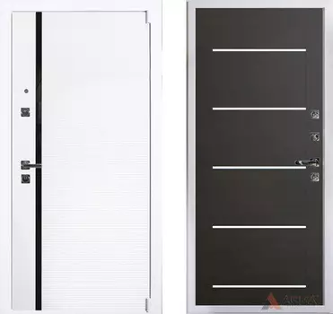 Входная дверь Гранд Вайт 21 Венге поперечный