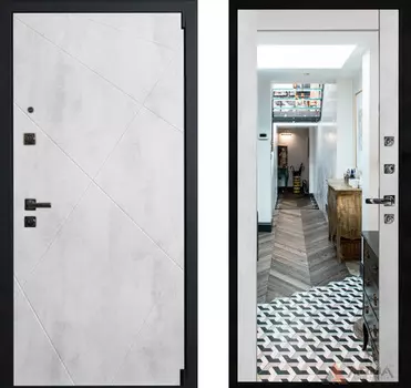 Входная дверь Концепт Блэк 11 Бетон светлый