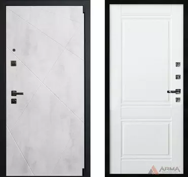 Входная дверь Концепт Блэк 18 Белый матовый