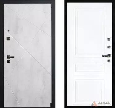 Входная дверь Концепт Блэк 19 Белый ясень