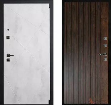 Входная дверь Концепт Блэк 24 Дуб антик + патина черная