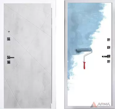 Входная дверь Концепт Вайт 02 Грунт под покраску