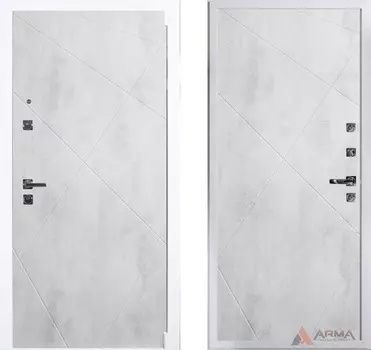 Входная дверь Концепт Вайт 08 Бетон светлый