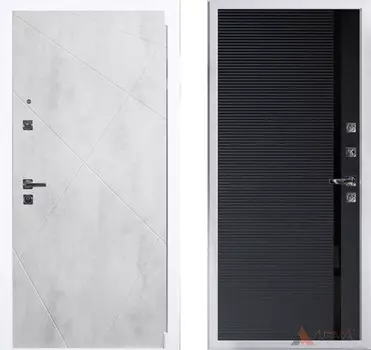 Входная дверь Концепт Вайт 14 Шагрень черная