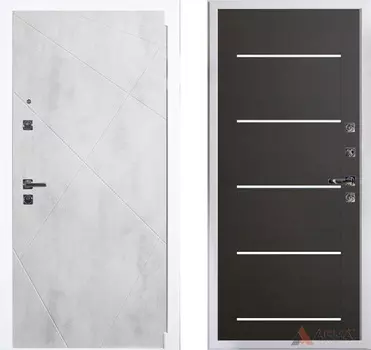 Входная дверь Концепт Вайт 21 Венге поперечный