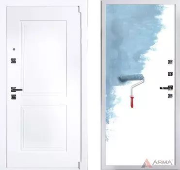 Входная дверь Нео Вайт 02 Грунт под покраску