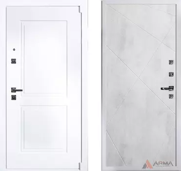 Входная дверь Нео Вайт 08 Бетон светлый