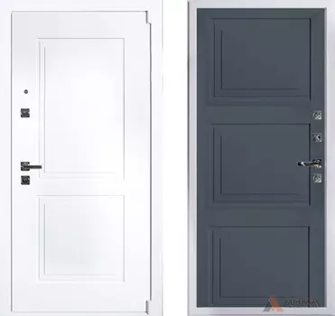 Входная дверь Нео Вайт 16 Силк титан