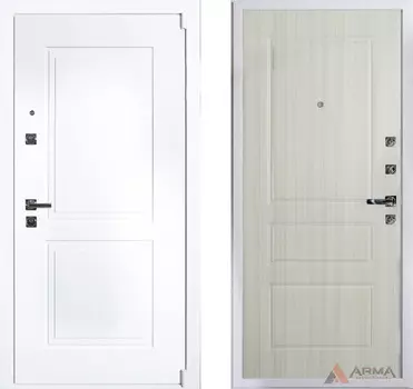 Входная дверь Нео Вайт 17 Сандал светлый